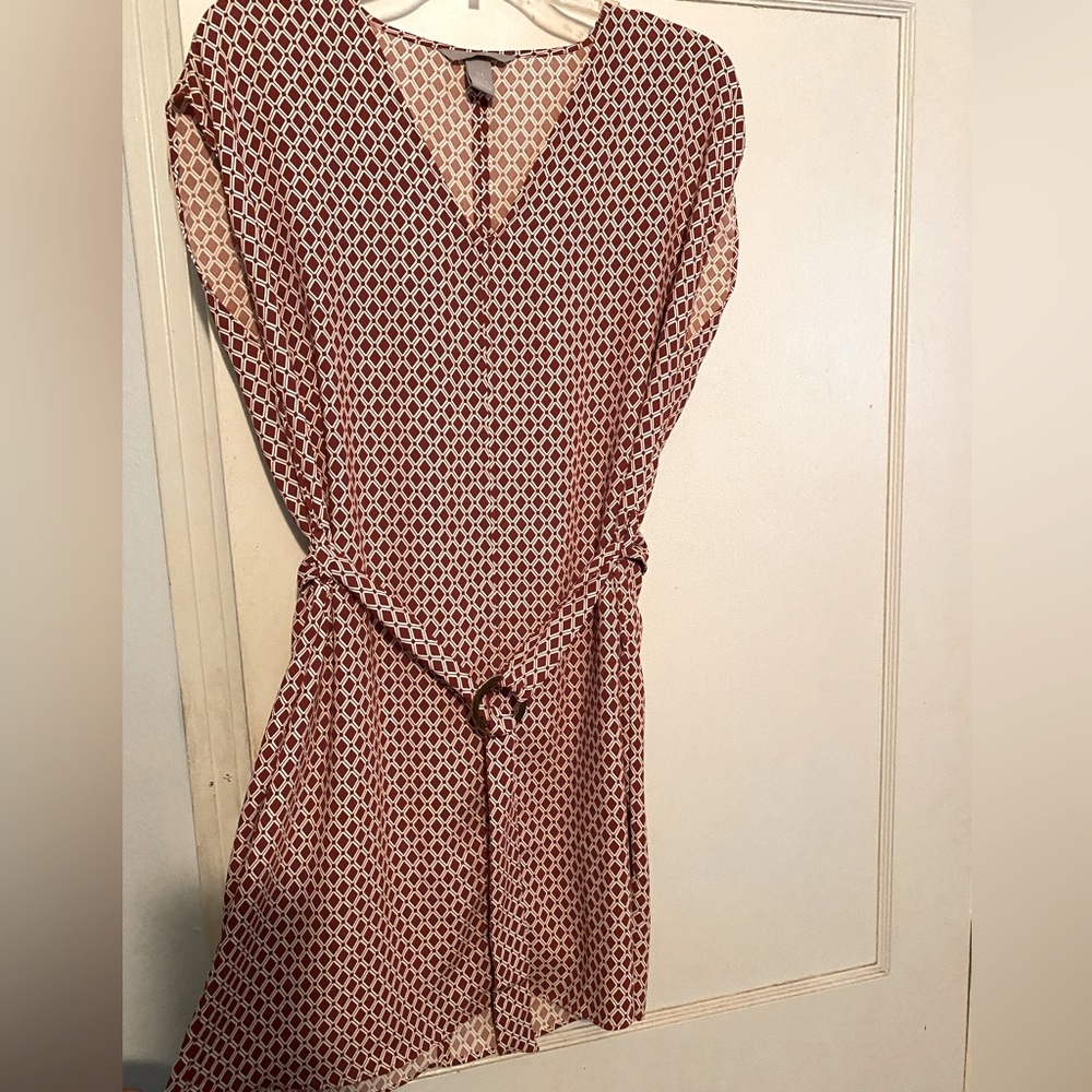 Rust color mini dress